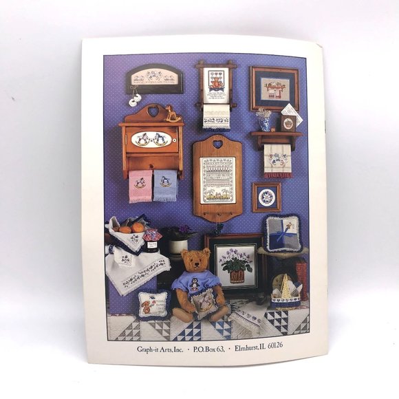 Vintage Cross Stitch Patterns, Country Hearts and Goodwill Wishes by Lynn Waters - Picture 2 of 2